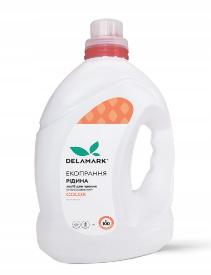 Bio, Eko Tekutý prací prostředek DeLaMark Barevné oblečení, 4 l (Ukrajina)