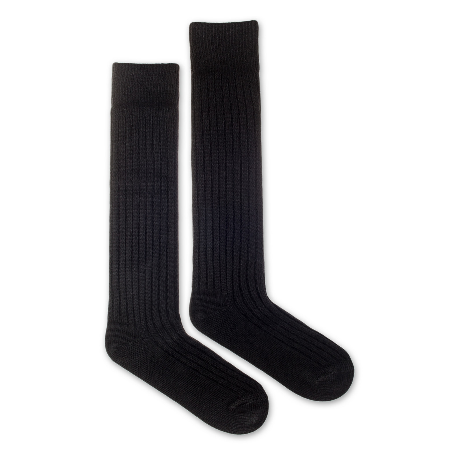 Vlněné podkolenky Vlnáč žebro černé