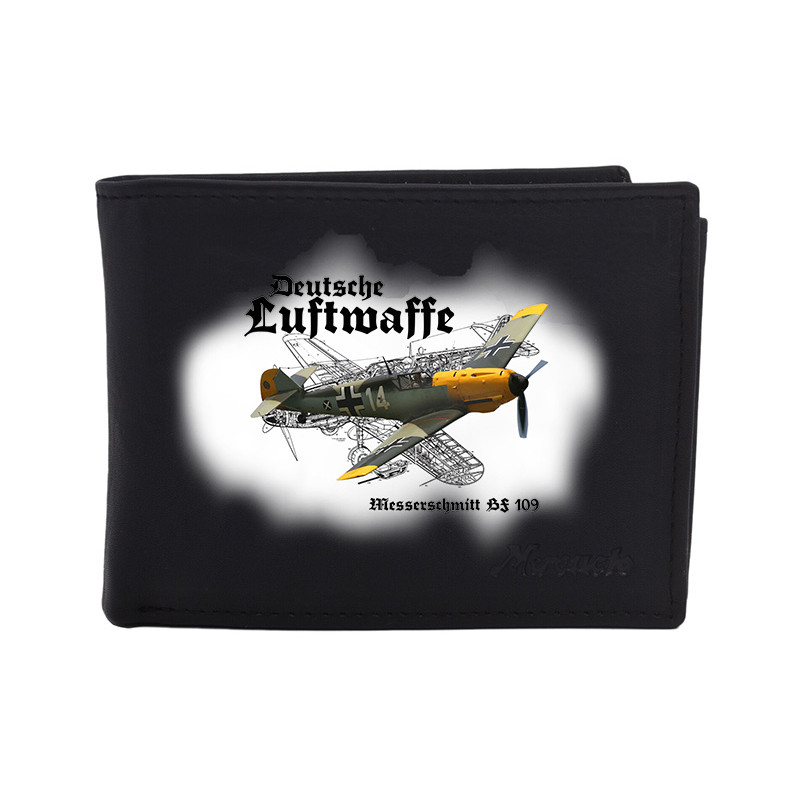 Kožená peněženka Striker Deutsche Luftwaffe - černá