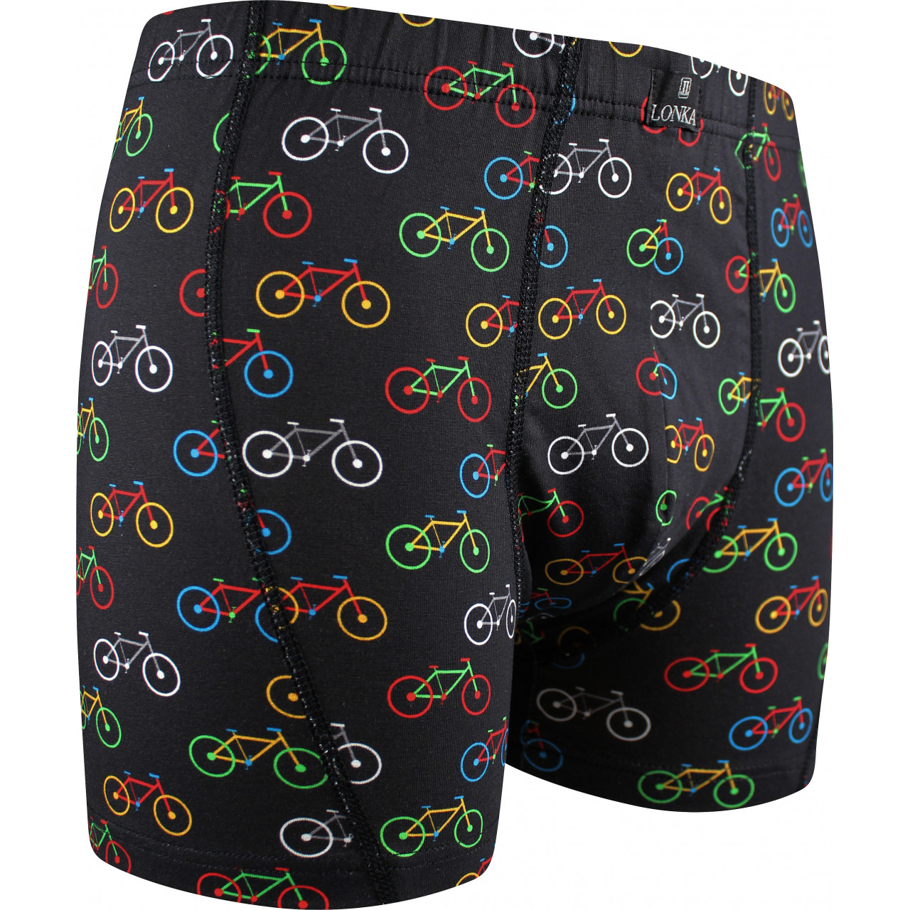 Boxerky Lonka Kevin Bike 2 - černé-barevné, L
