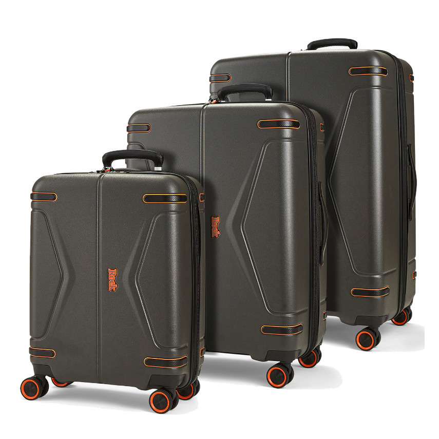Sada 3 cestovních kufrů Rock 0251/3 - šedá