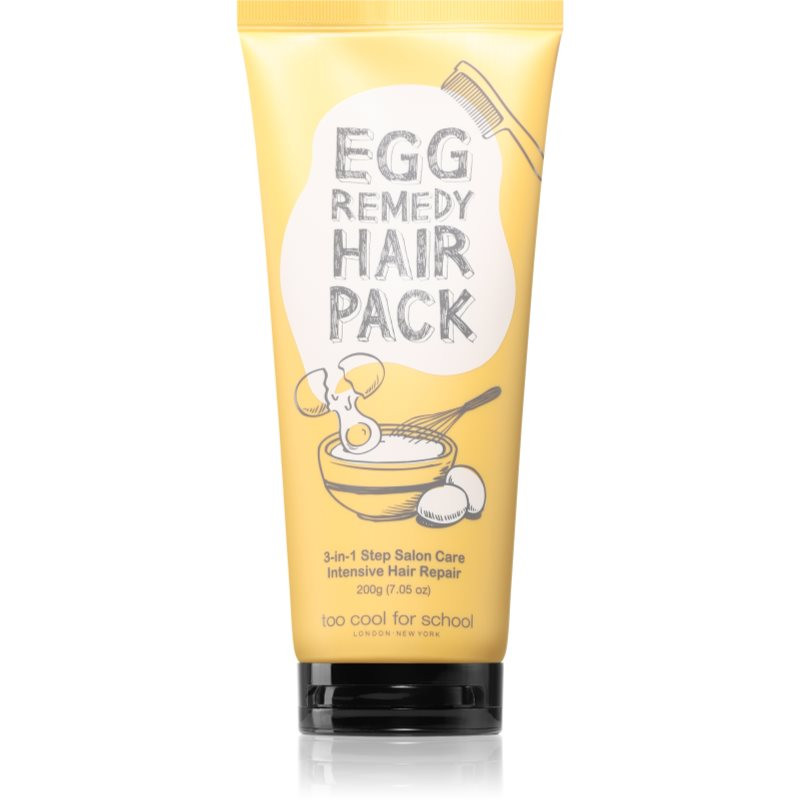 Too Cool For School Egg Remedy Hair Pack vyživující a hydratační maska na vlasy 200 g