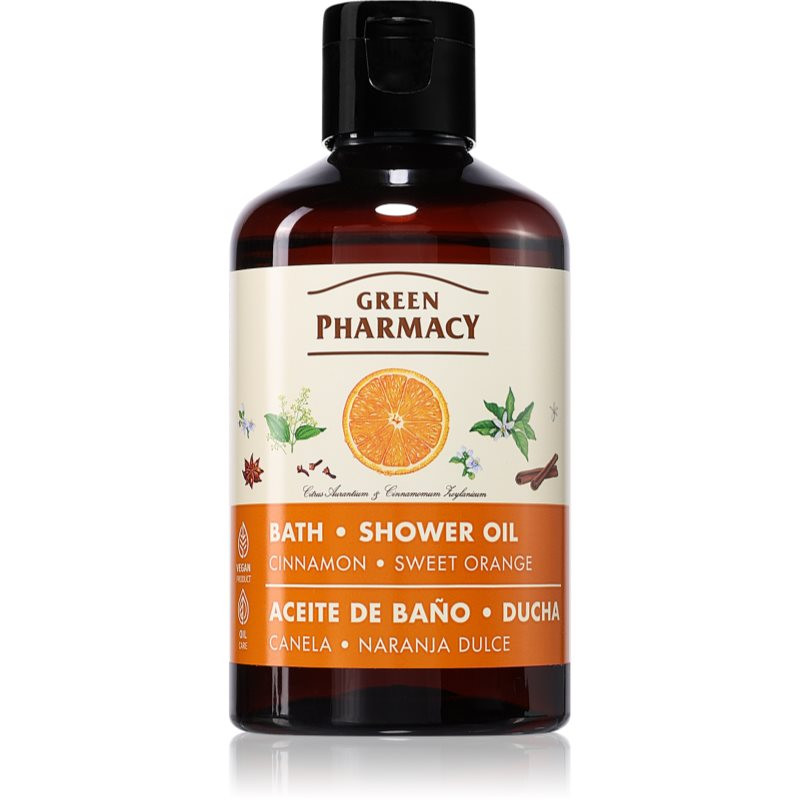 Green Pharmacy Cinnamon & Sweet orange Bath Oil sprchový olej skořice 250 ml