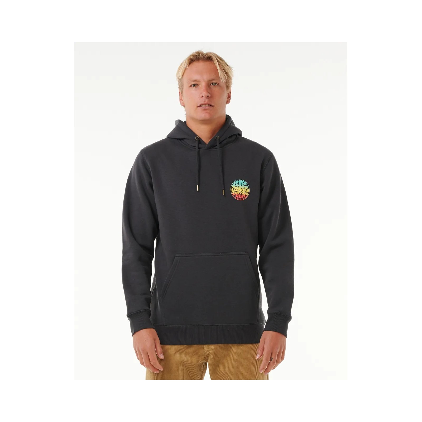 mikina RIP CURL - Wetsuit Icon Hood Washed Black (8264)