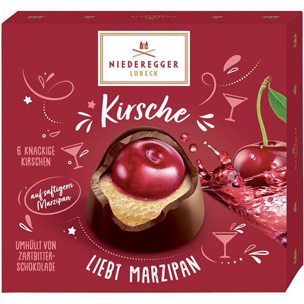 Niederegger - Marcipánové třešňové pralinky 108g