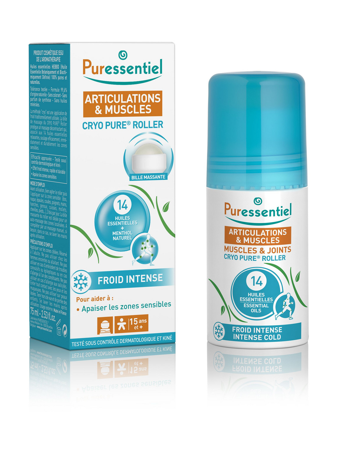 PURESSENTIEL Chladící roll-on na svaly a klouby75ml