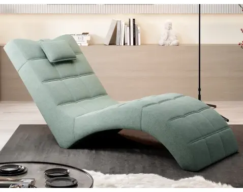 Relaxační lehátko London, světle zelená látka