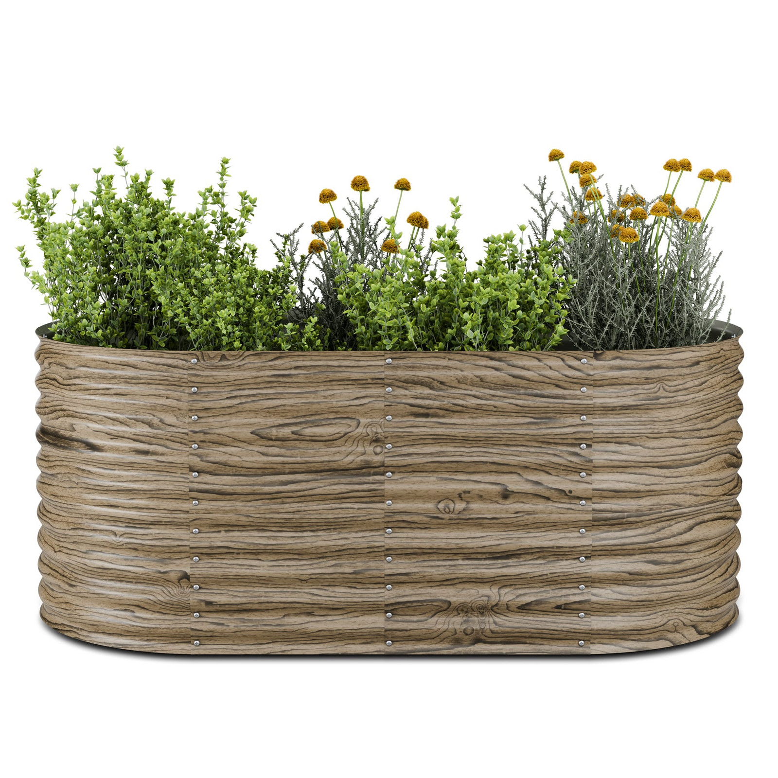 Blumfeldt High Grow Straight vyvýšený záhon,  1169 l,  Ergonomický,  Odolný vůči povětrnostním vlivům,  Ovál