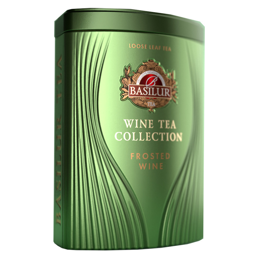 BASILUR Wine tea frosted wine zelený čaj 75 g, poškozený obal