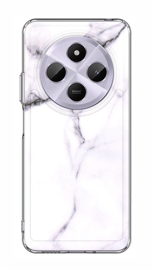 Kryt TopQ Xiaomi Redmi 14C pevný Mramor bílý 133495