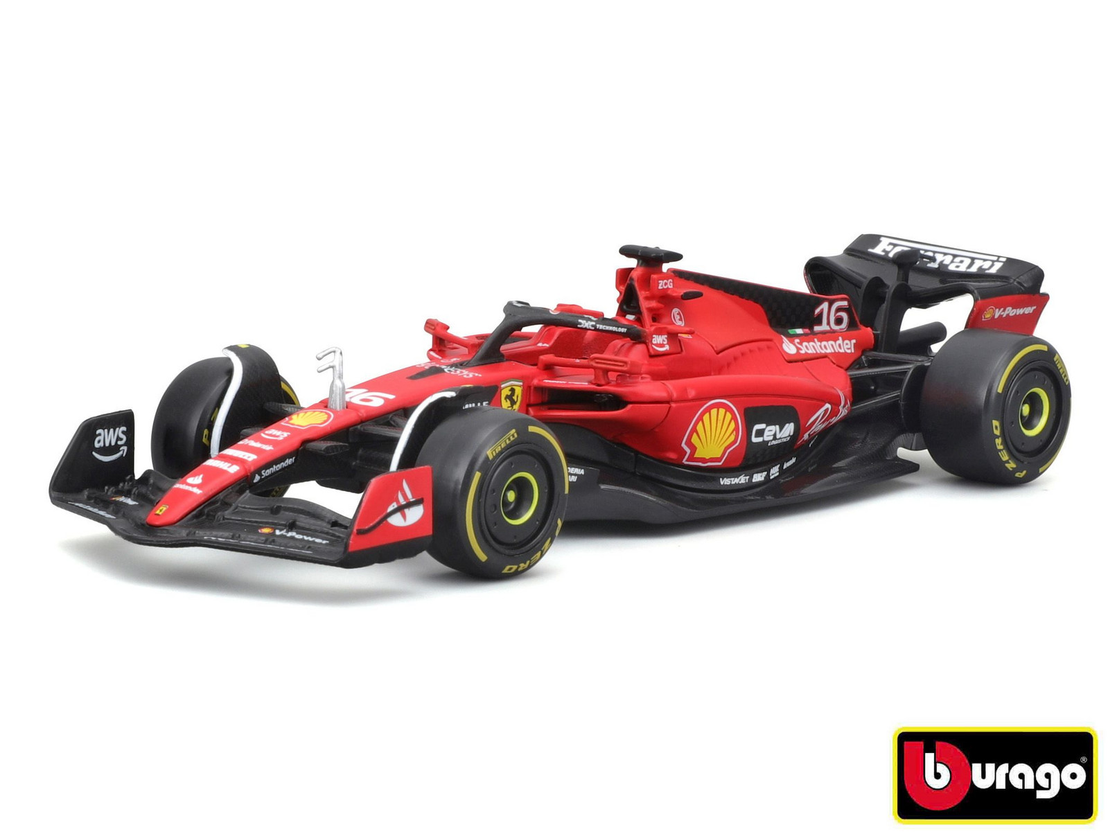 Bburago 1:43 Formule F1 Ferrari Scuderia SF-23 (2023) nr.16 Charles Leclerc