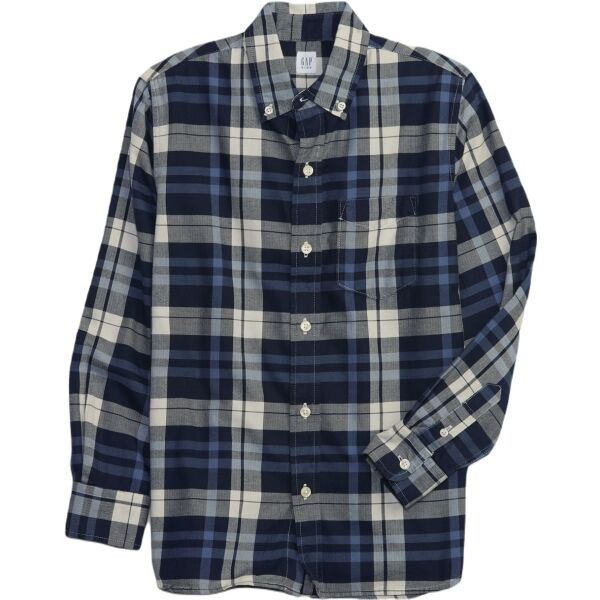 GAP FA23 LS POPLIN Chlapecká košile, šedá, velikost