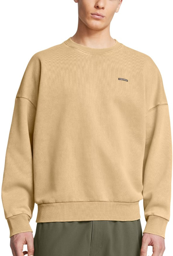 Mikina Under Armour UA Icon HWT Flc Wash OS Crew-BRN