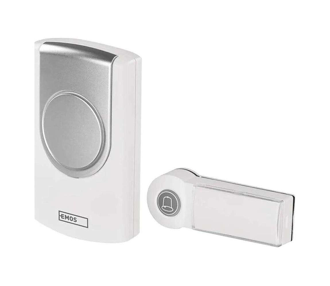 Bezdrátový zvonek 3xAA IP44 bílá/stříbrná