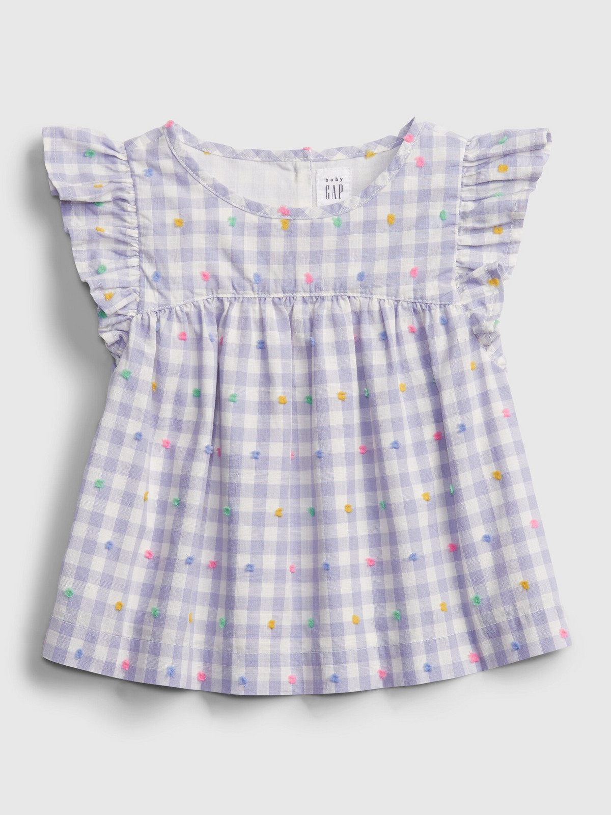 GAP Dětský top est gingham fl - Holky