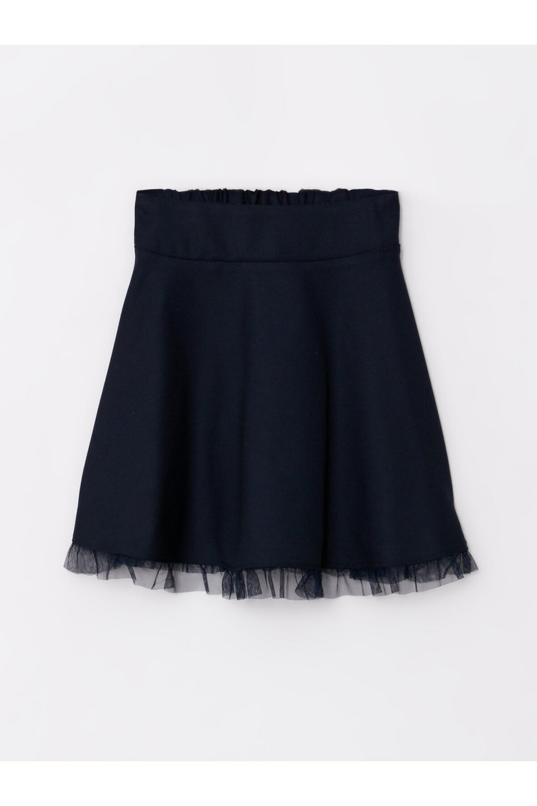 LC Waikiki Basic Gabardine Girl's Skirt with Elastic Waist