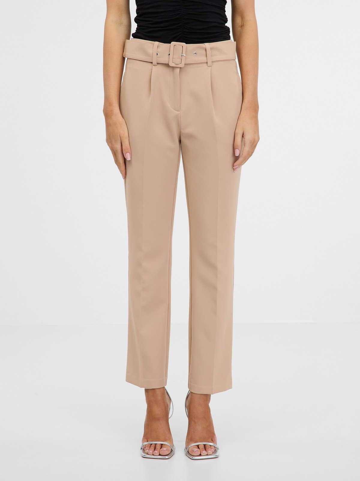 Světle hnědé dámské kalhoty ORSAY - Dámské