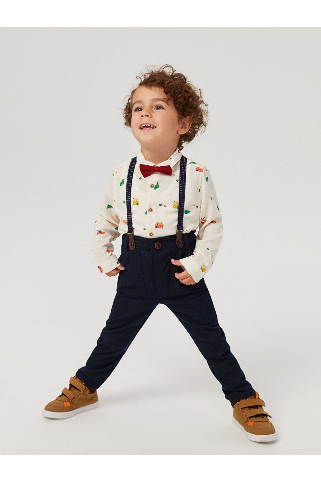 LC Waikiki Basic Baby Boy Trousers and Suspenders 2-Piece Set