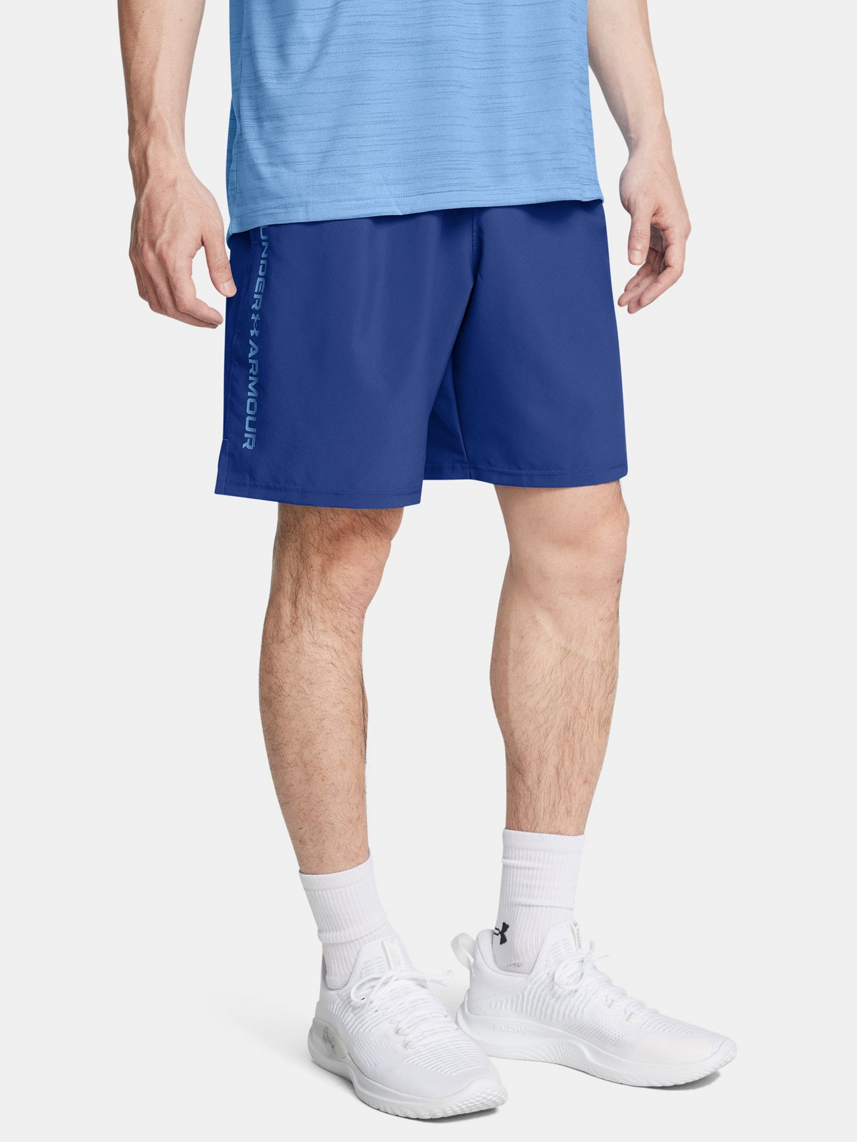 Pánské kraťasy Under Armour UA Tech Woven Wordmark Short-BLU - Pánské
