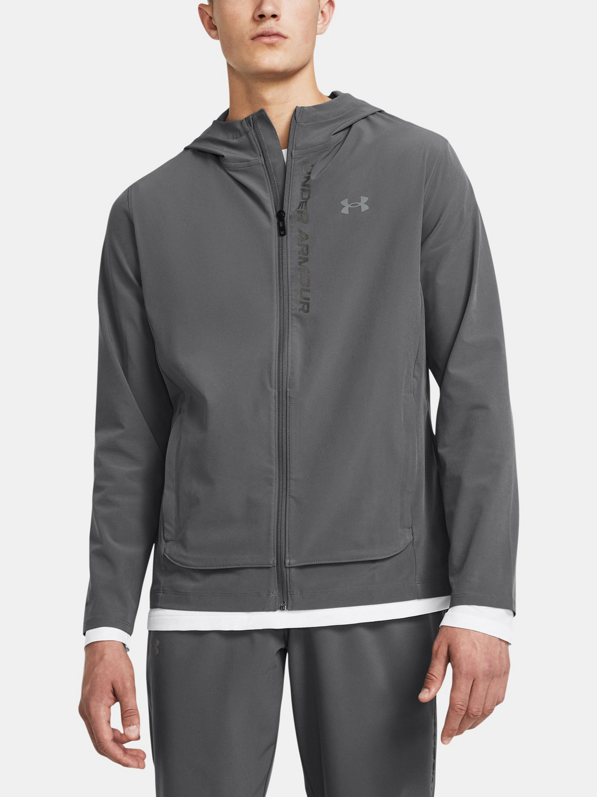 Pánská bunda Under Armour UA OUTRUN THE STORM JACKET-GRY - Pánské