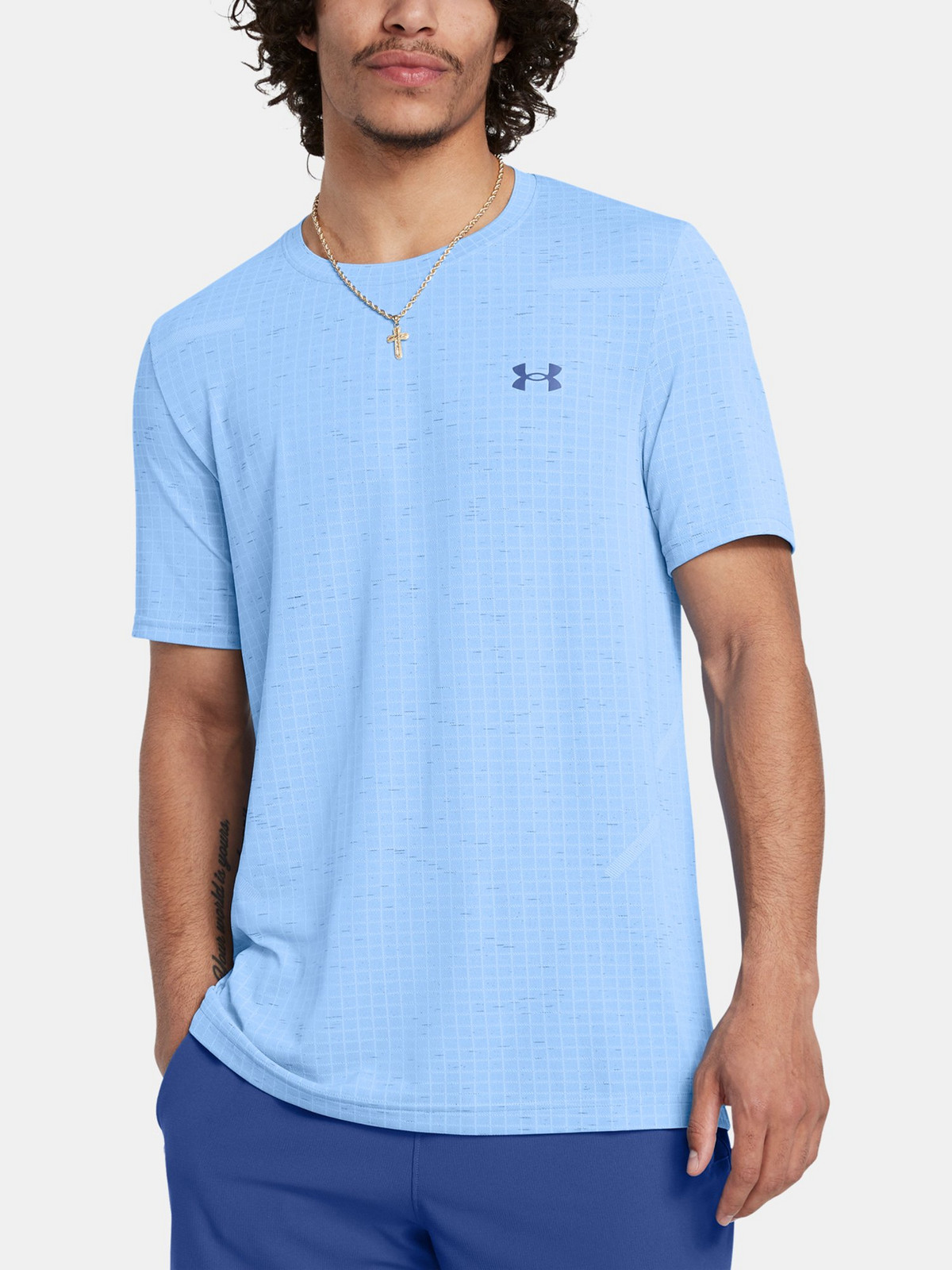 Pánské tričko Under Armour Vanish Seamless Grid SS-BLU - Pánské