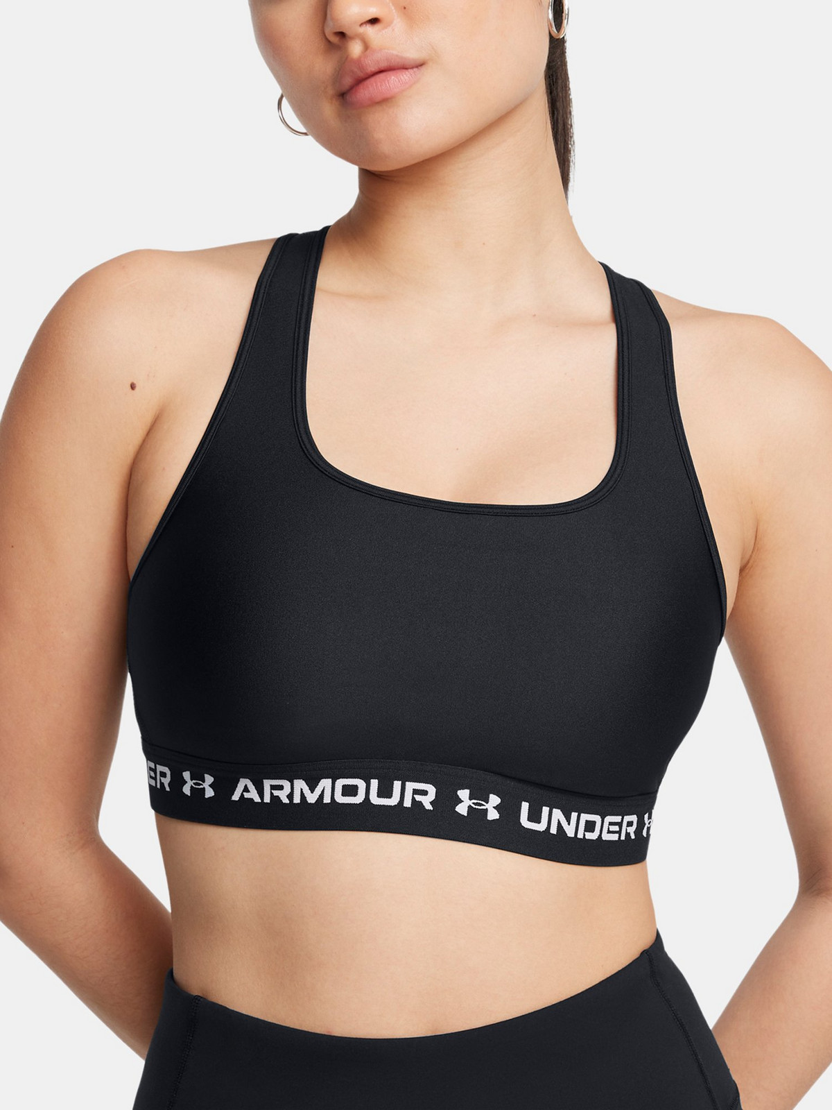 Dámská podprsenka Under Armour Crossback Mid Bra-BLK - Dámské