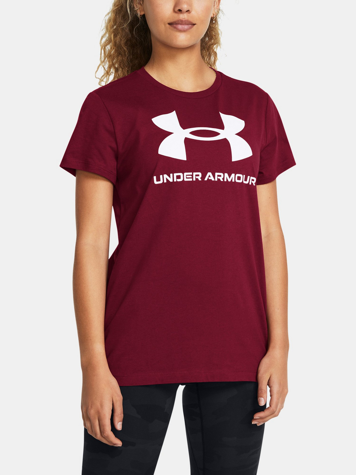 Dámské tričko Under Armour UA Rival Logo SS-RED - Dámské