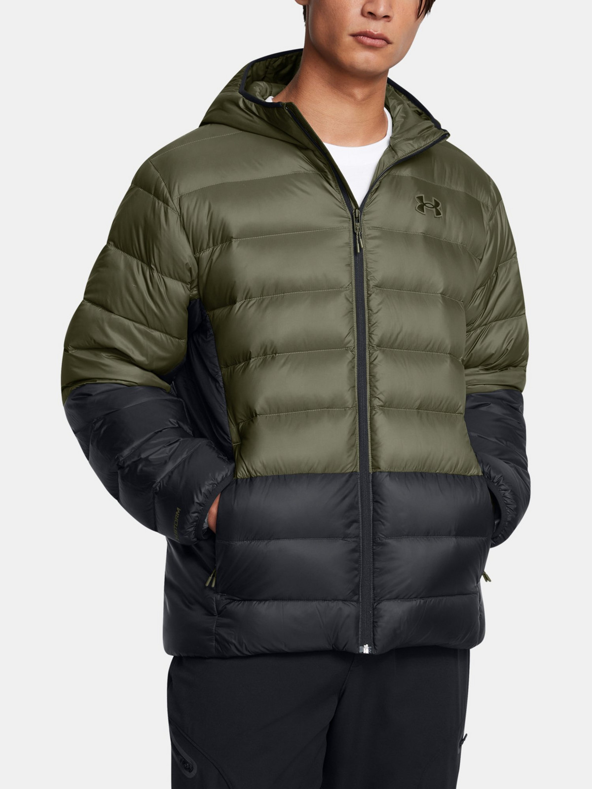 Pánská bunda Under Armour LEGEND DOWN HOODED JACKET-GRN - Pánské