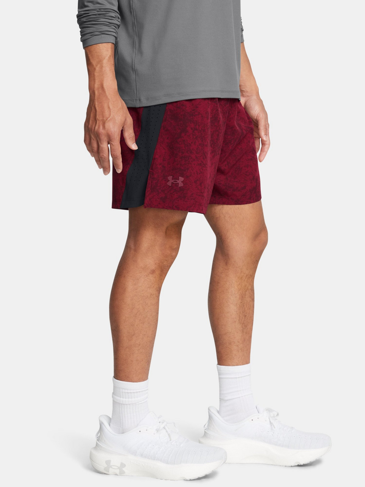 Pánské kraťasy Under Armour UA LAUNCH PRO 7'' PRTD SHORT-RED - Pánské