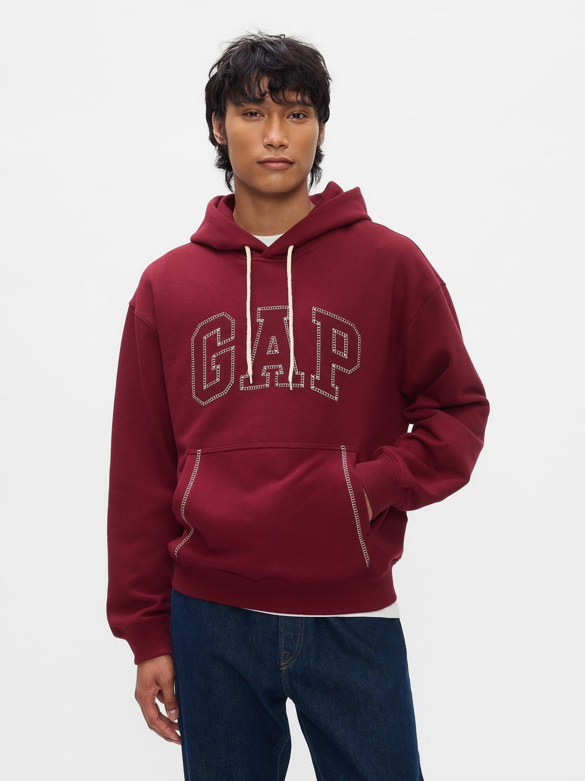 GAP Oversize mikina s logem Stitch - Pánské