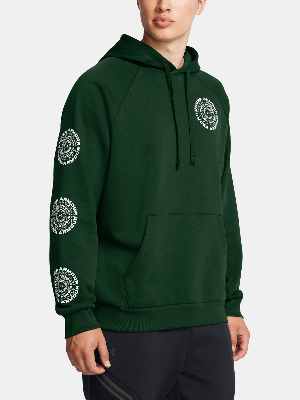 Pánská mikina Under Armour UA Rival Fleece HBR Logo HD-GRN - Pánské