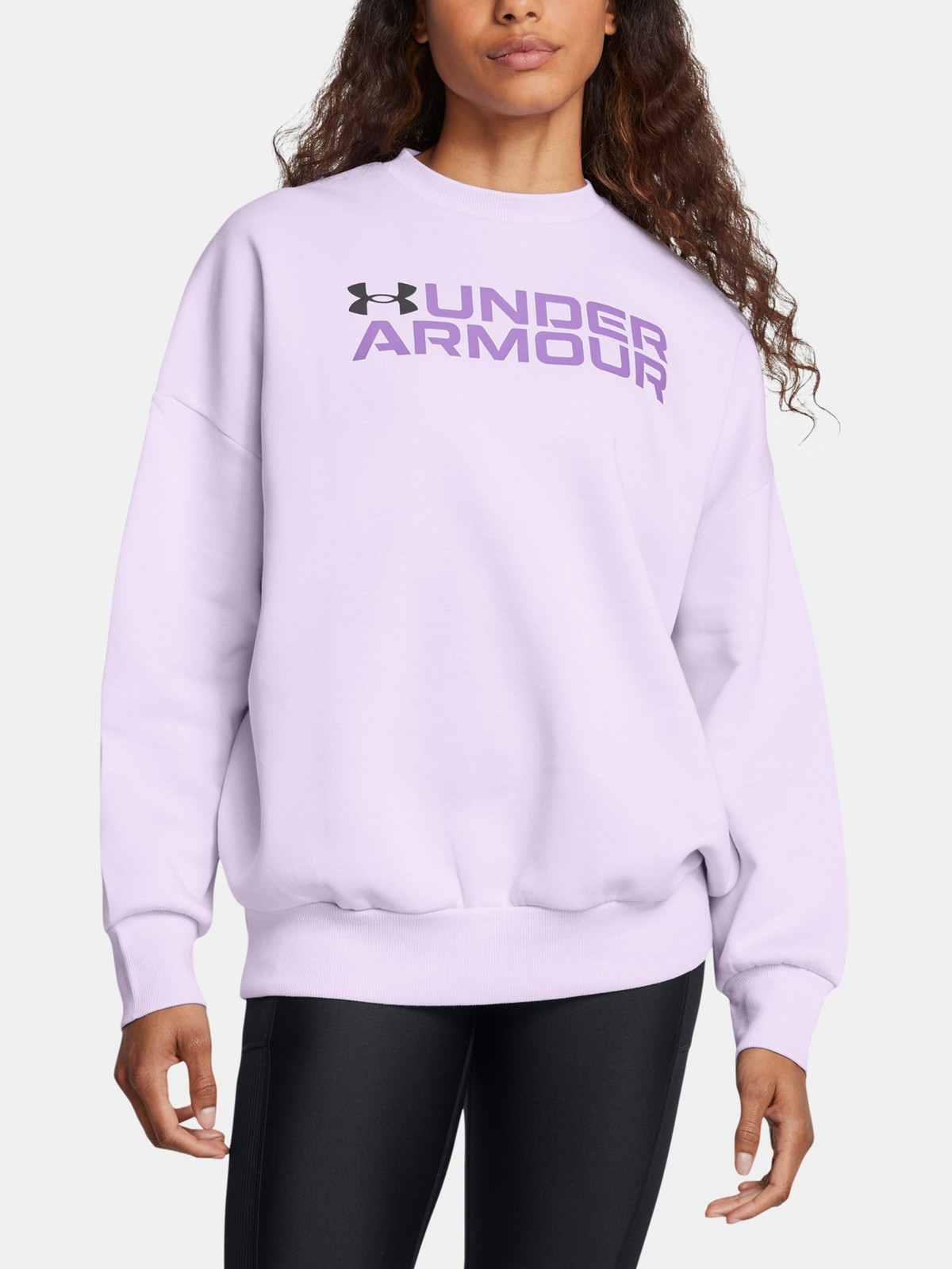 Dámská mikina Under Armour Rival Fleece WordmarkOS Crew-PPL - Dámské