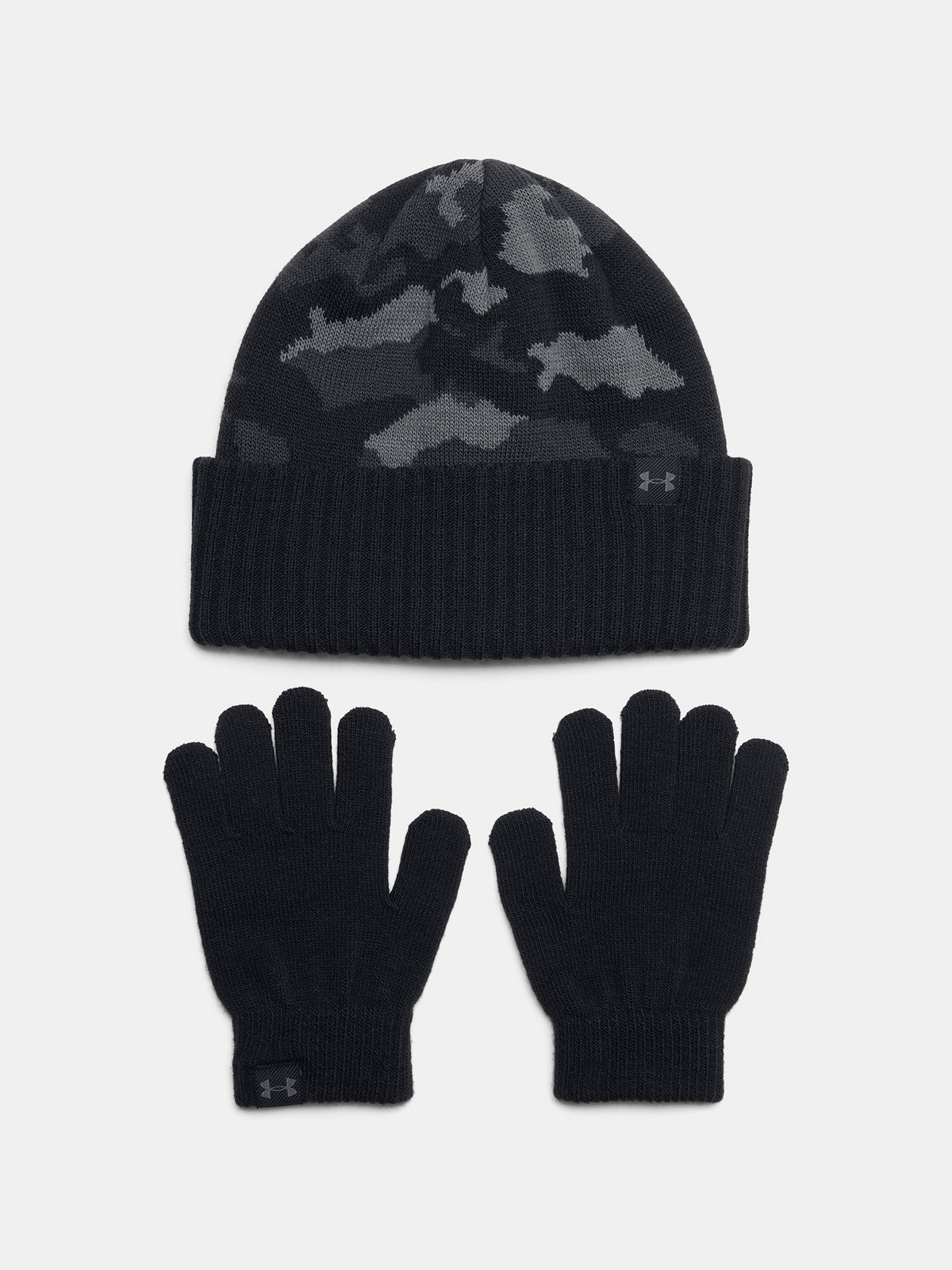 Chlapecká čepice Under Armour B Beanie/Glove Combo-BLK - Kluci