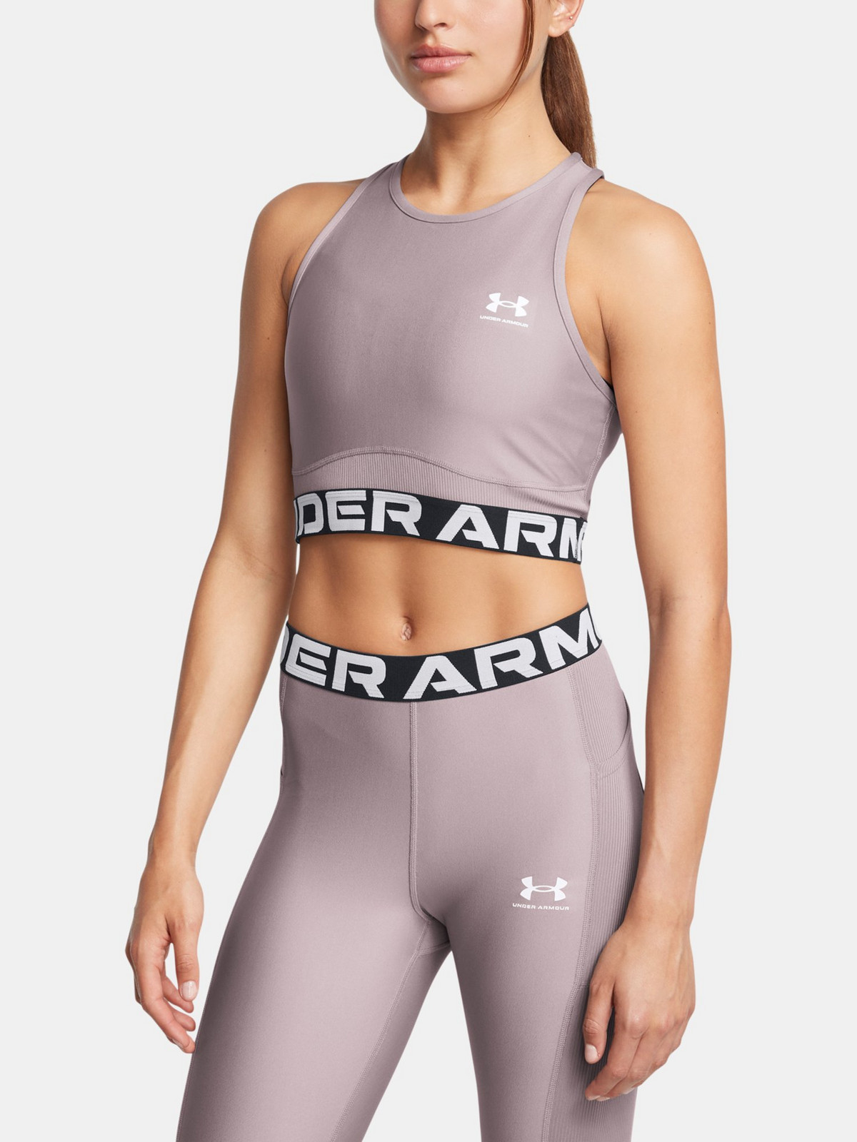 Dámské tílko Under Armour HeatGear Rib Tank-GRY - Dámské