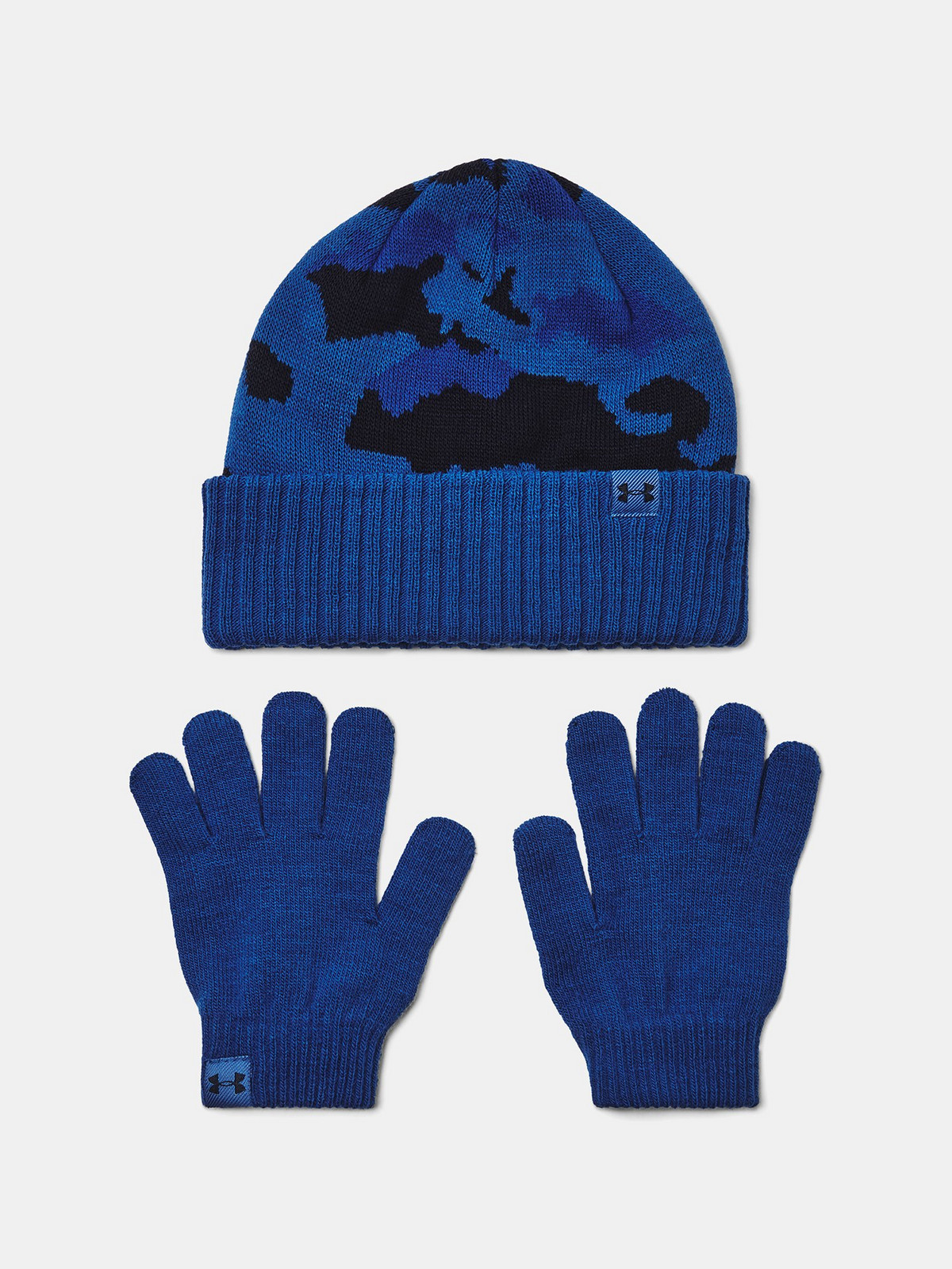 Chlapecká čepice Under Armour B Beanie/Glove Combo-BLU - Kluci