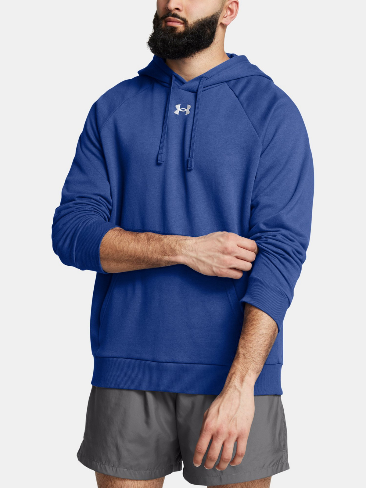 Pánská mikina Under Armour UA Rival Fleece Hoodie-BLU - Pánské