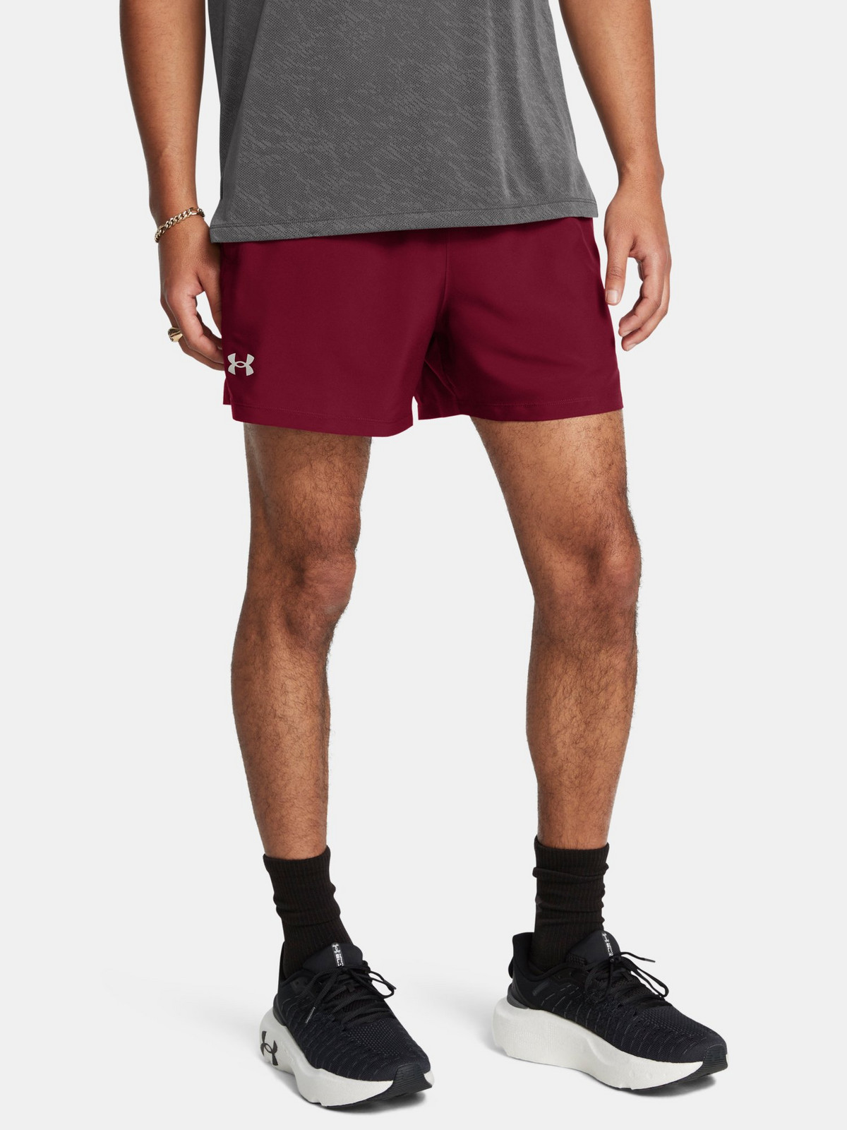 Pánské kraťasy Under Armour UA LAUNCH 5'' SHORTS-RED - Pánské