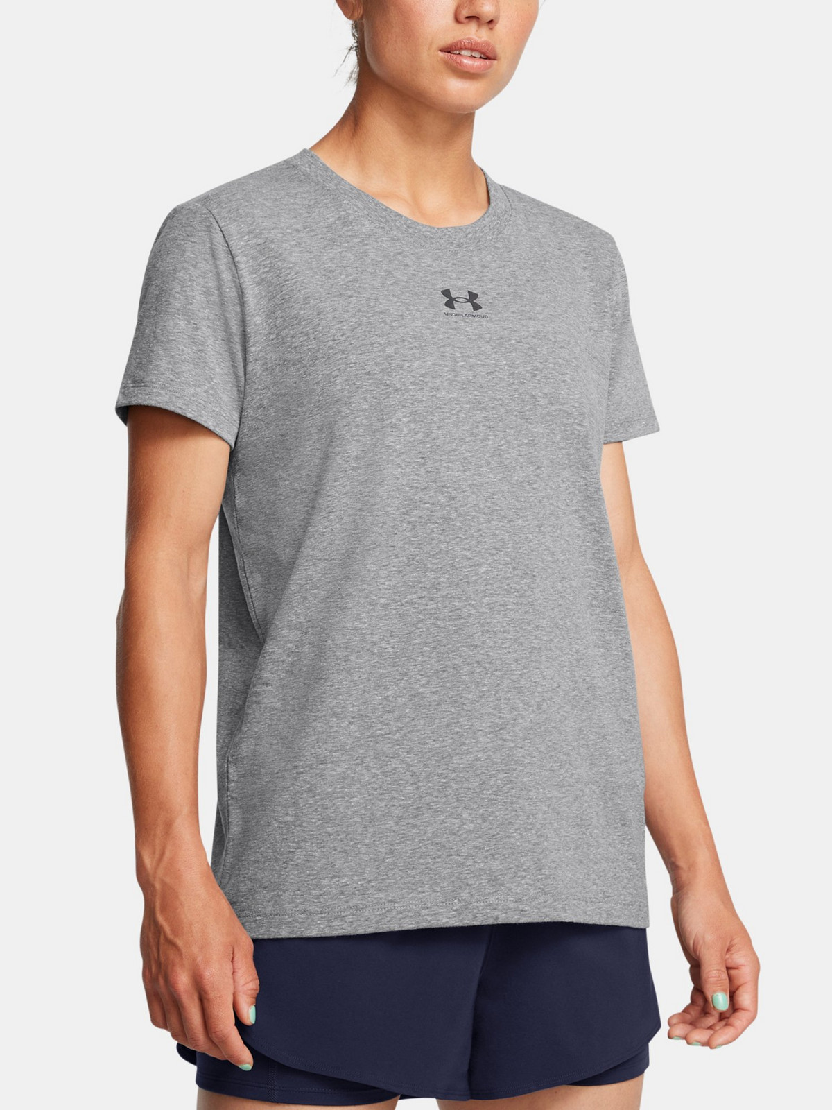 Dámské tričko Under Armour UA Rival Core SS-GRY - Dámské