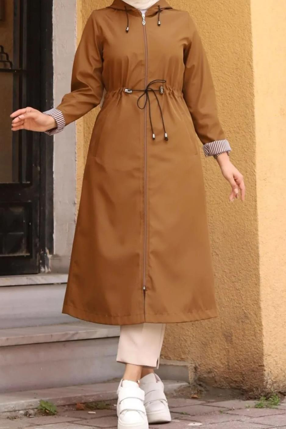 63777 Dewberry Hooded Women Trenchcoat-TABA