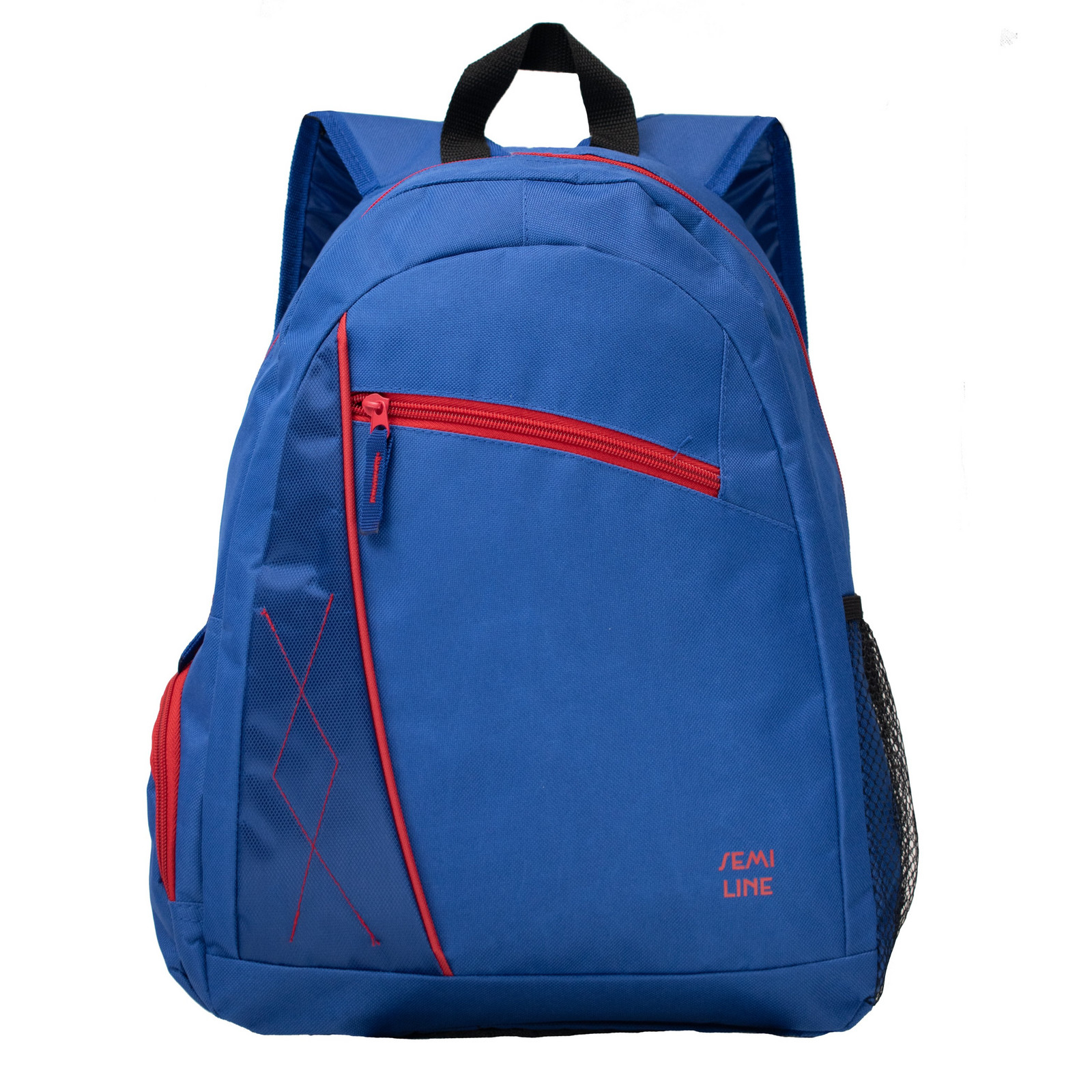 Semiline Unisex's Youth Backpack A3038-6 Navy Blue/Red