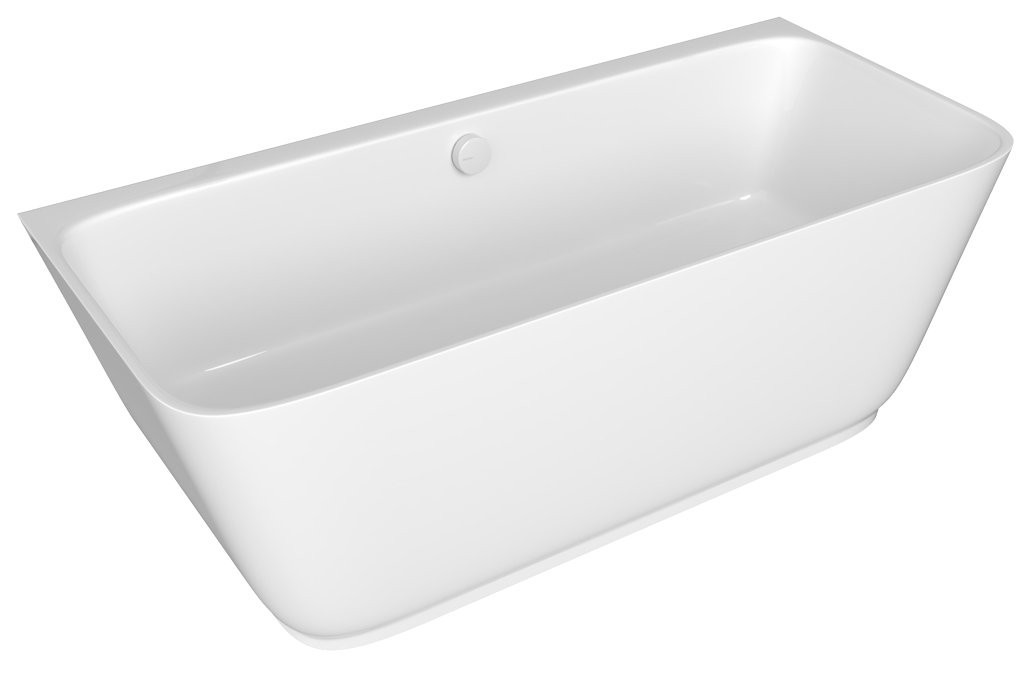 Polysan SKYLLA nástěnná vana litý mramor 169x75x60cm, bílá