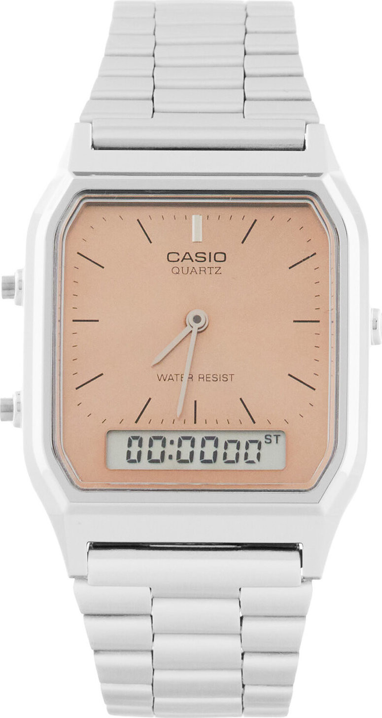 Hodinky Casio Vintage AQ-230A-4AMQYES Stříbrná