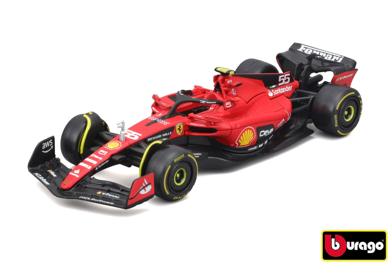 Bburago 1:43 Formula F1 Ferrari Scuderia SF-23 (2023) nr.55 Carlos Sainz