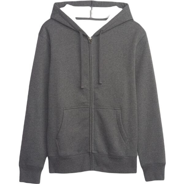 GAP FULLZIP LOGO Pánská mikina, tmavě šedá, velikost