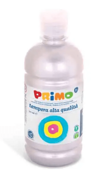 Temperová barva PRIMO, 500ml, stříbrná