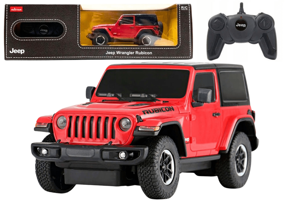mamido Terénní autíčko JEEP Wrangler JL Rubicon na dálkové ovládání RC 1:24 červené