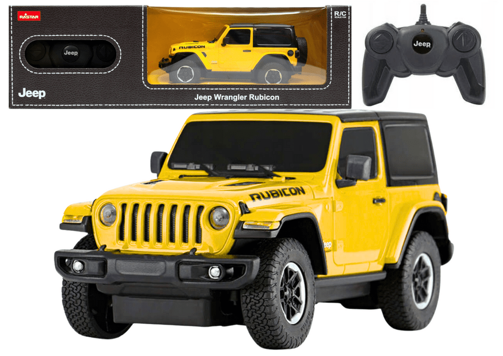 mamido Terénní autíčko JEEP Wrangler JL Rubicon na dálkové ovládání RC 1:24 žluté