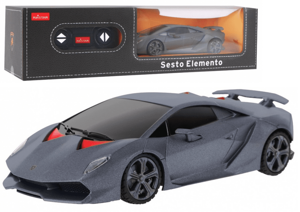 mamido Sportovní autíčko Lamborghini Sesto Elemento na dálkové ovládání RC 1:24 šedé