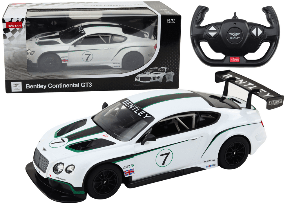 Mamido RASTAR Auto na dálkové ovládání RC Bentley Continental GT3 1:14 Rastar bílé