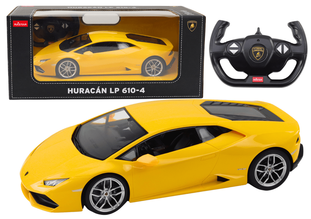 Mamido RASTAR Auto na dálkové ovládání RC Lamborghini Huracan 1:14 Rastar žluté